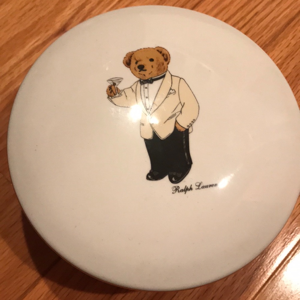 Ralph Lauren polo martini bear vintage rare cuff link or trinket box